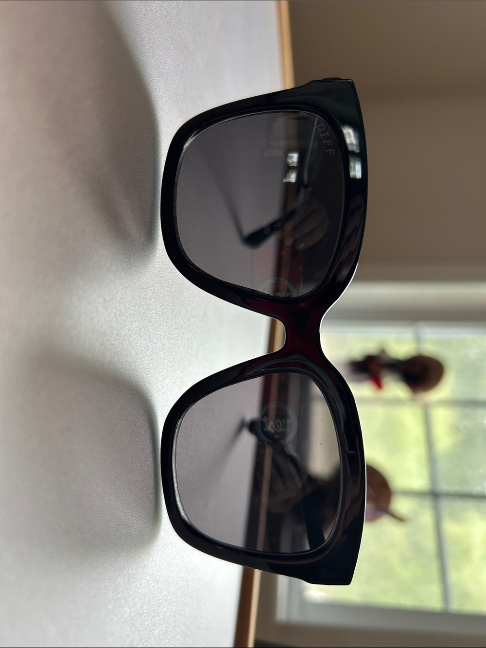 Diff Eyewear Black Oversized Women's Sunglasses